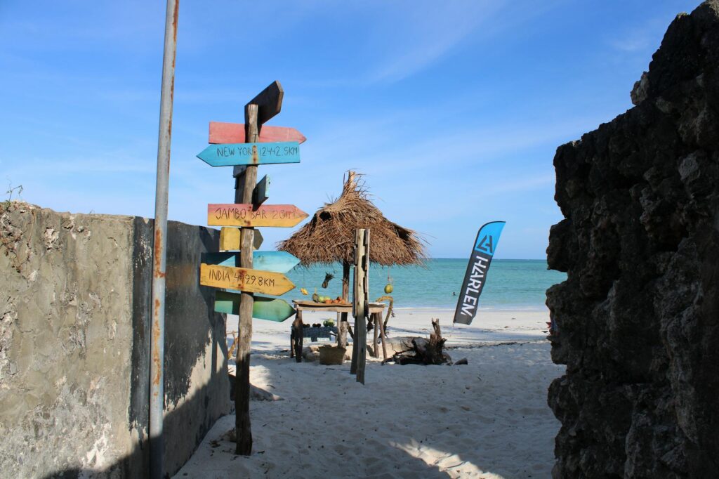Paje Beach Zanzibar Kite Surfing — Paje beach low tide